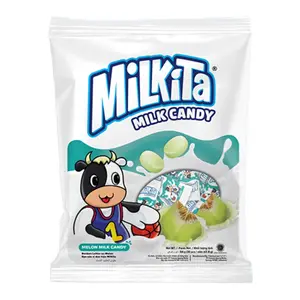 Kẹo Sữa Dưa Lưới, Melon Milk Candy, 30 Viên (84g) - MILKITA