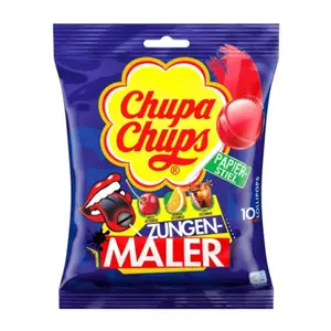 Kẹo Mút Vị Anh Đào, Cam, Cola, Zungen-Maler Lollipops, Cherry, Orange & Cola, 10 Cây (120g) - CHUPA CHUPS