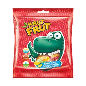 Kẹo Dẻo Vị Trái Cây, Krut Frut, Chewing Marmalade Dinosaurs with Fruit Juice (70g) - KDV GROUP