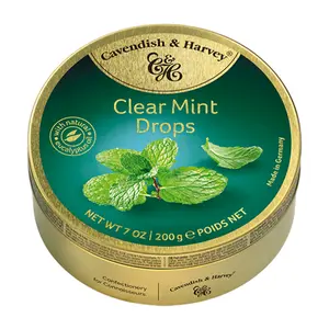 Kẹo Ngậm Vị Bạc Hà, Clear Mint Drops with Natural Eucalyptus Oil, 7 oz (200g) - CAVENDISH & HARVEY