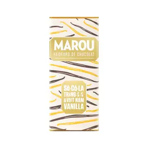 Socola Trắng Vị Vani, White Chocolate 44% & Viet Nam Vanilla (24g) - MAROU