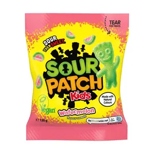 Kẹo Dẻo Chua Vị Dưa Hấu, Sour Patch Kids, Watermelon Flavour Sweets, Vegan (130g) - MONDELEZ INTERNATIONAL