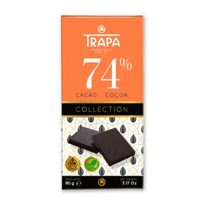 Socola Đắng, Vegan Collection, 74% Cocoa, 3.17 oz (90g) - TRAPA