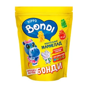 Kẹo Dẻo Hà Mã & Đồ Chơi, Hippo Bondi, Vitamin Chewing Marmalade with Toy (100g) - KDV GROUP