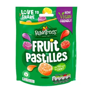 Kẹo Dẻo Trái Cây, Fruit Pastilles with Juice, Vegan Friendly (143g) - ROWNTREE'S