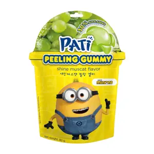 Kẹo Dẻo Trái Cây Lột Vỏ Vị Nho Mẫu Đơn, Peeling Gummy, Shine Muscat Flavor, Minions (80g) - PATI