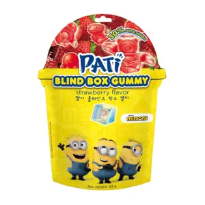Kẹo Dẻo Trái Cây Bất Ngờ Vị Dâu, Blind Box Gummy, Strawberry Flavor, Minions (63g) - PATI