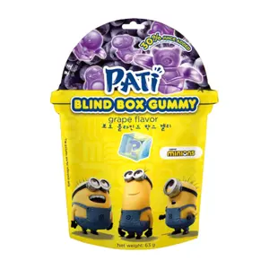 Kẹo Dẻo Trái Cây Bất Ngờ Vị Nho, Blind Box Gummy, Grape Flavor, Minions (63g) - PATI