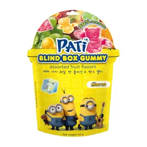 Kẹo Dẻo Trái Cây Bất Ngờ Mix Vị, Blind Box Gummy, Assorted Fruit Flavors, Minions (63g) - PATI