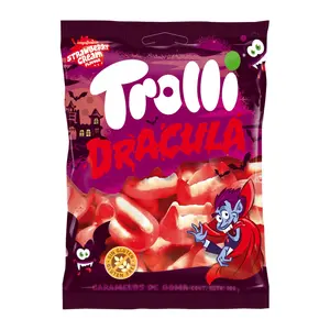 Kẹo Dẻo Hình Ma Cà Rồng, Dracula, Strawberry Cream Flavour (100g) - TROLLI