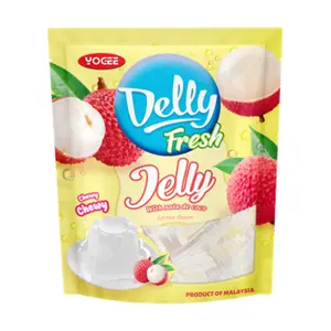Rau Câu Thạch Dừa Vị Vải, Delly Fresh, Lychee Jelly with Nata De Coco (300g) - YOGEE