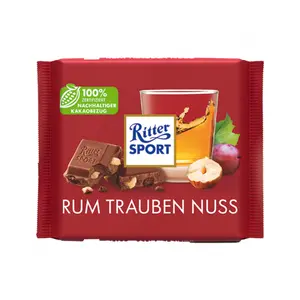 Socola Nhân Rượu Rum Nho Khô & Hạt Dẻ, Rum Trauben Nuss (100g) - RITTER SPORT