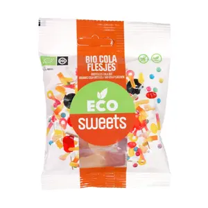 Kẹo Dẻo Cola Hữu Cơ, Organic Gummy Cola Bottles, Vegan (75g) - ECO SWEETS