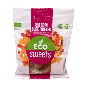 Kẹo Dẻo Chua Hữu Cơ Hình Que Khoai Tây, Organic Gummy Sour Chips, Vegan (75g) - ECO SWEETS