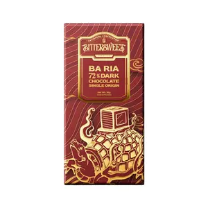Socola Đen Vị Nguyên Bản Bà Rịa, Ba Ria Single Origin 72% Dark Chocolate, 1.76 oz (50g) - BITTERSWEET