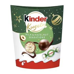 Socola Sữa Nhân Hạt Phỉ, Kugeln, Milk & Hazelnut Sensations (90g) - KINDER