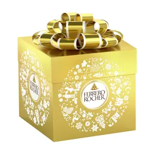 Socola Sữa Nhân Hạt Dẻ Hộp Quà Nơ Vàng, Ferrero Rocher, Hazelnut Milk Chocolate (225g) - FERRERO