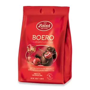Socola Đắng Nhân Anh Đào, Boero, Bitter Chocolate Praline with Whole Cherry & Liqueur, 6.6 oz (187g) - ZAINI