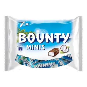 Socola Nhân Dừa, Bounty Minis, Coconut Filled Milk Chocolate, 7 Viên (227g) - MARS