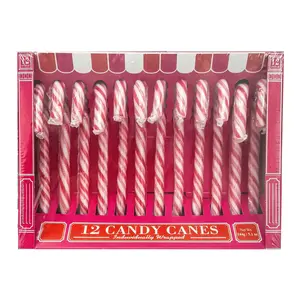 Kẹo Cây Gậy Đỏ, Candy Canes, 12 Cây, 5.1 oz (144g) - HAMLET