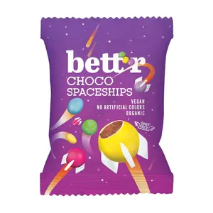 Socola Viên Hữu Cơ, Organic Choco Spaceships, Vegan (70g) - BETT'R