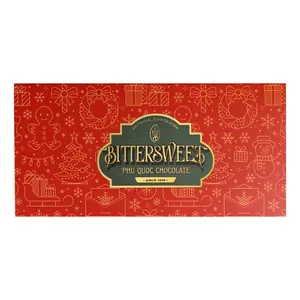 Hộp Quà Tặng Socola Giáng Sinh Cổ Điển, Phu Quoc Chocolate Gift Box, 10 Viên (180g) - BITTERSWEET