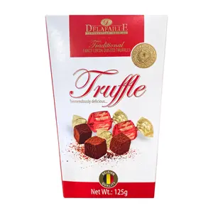 Socola Truyền Thống Phủ Cacao, Traditional, Fancy Cocoa Dusted Truffles (125g) - DELAFAILLE