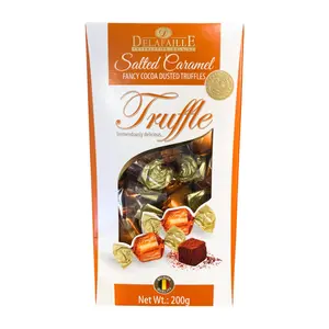 Socola Caramen Mặn Phủ Cacao, Salted Caramel, Fancy Cocoa Dusted Truffles (200g) - DELAFAILLE