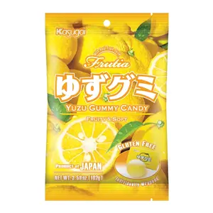 Kẹo Dẻo Vị Chanh, Yuzu Gummy Candy, Gluten Free, 3.59 oz (102g) - KASUGAI