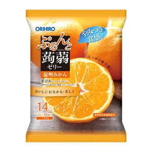 Thạch Rau Câu Vị Quýt, Purun & Konjac Jelly Pouch, Wenzhou Mandarin Orange, 6 Gói (120g) - ORIHIRO