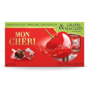 Socola Nhân Rượu & Anh Đào, Mon Chéri, Cherry Liqueur Chocolate, 30 Viên (315g) - FERRERO