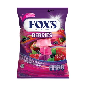 Kẹo Ngậm Hỗn Hợp 3 Vị Quả Mọng, Crystal Clear Candy, Berries, Wildberry, Raspberry & Black Cherry (90g) - FOX'S