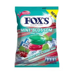 Kẹo Ngậm Bạc Hà & Anh Đào, Crystal Clear, Mint Blossom Oval Candy, Barley Mint & Cherry Mint (125g) - FOX'S