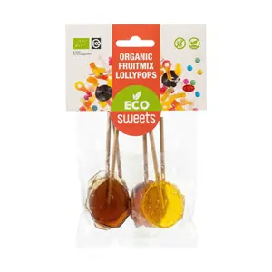 Kẹo Mút Hữu Cơ Vị Trái Cây Hỗn Hợp, Organic Fruitmix Lollipops (50g) - ECO SWEETS