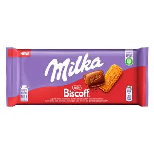 Socola Bánh Quy Quế, Alpine Milk Chocolate with Lotus Biscoff Biscuit Crumble (90g) - MILKA