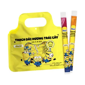 Thạch Dài Hương Trái Cây, Minions, Juicy Jelly Stick, 8 Thanh (136g) - PATI