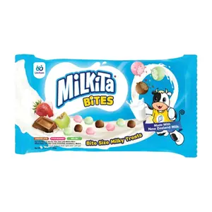 Kẹo Sữa Mini Tổng Hợp, Bites, Bite Size Milky Treats, Chocolate, Strawberry & Melon (24g) - MILKITA