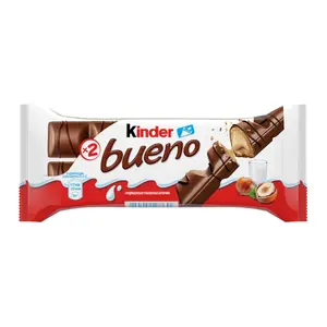 Bánh Xốp Socola Nhân Kem Hạt Dẻ, Bueno, Wafer Bars with Milk Chocolate Hazelnut (43g) - KINDER