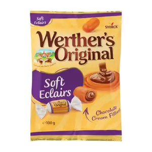 Kẹo Caramen Mềm Nhân Kem Socola, Werther`s Original, Soft Eclairs (100g) - STORCK
