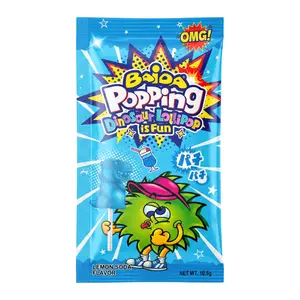 Kẹo Nổ & Kẹo Mút Hình Khủng Long Hương Soda Chanh, Popping Candy, Dinosaur Lollipop, Lemon Soda Flavor (10.5g) - BAIDA