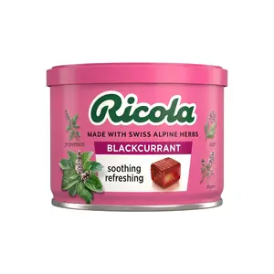 Kẹo Thảo Mộc Lý Chua Đen, Swiss Herb Candy, Blackcurrant (100g) - RICOLA