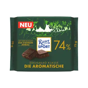 Socola Đắng 74% Cacao, 74% Fine Extra Dark Chocolate (75g) - RITTER SPORT