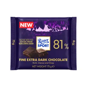 Socola Đắng 81% Cacao, 81% Fine Extra Dark Chocolate (75g) - RITTER SPORT
