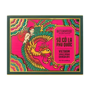 Hộp Quà Tặng Socola Phú Quốc Ăn Khế Trả Vàng, Vietnam Single Origin Chocolate Gift Box, 6 Viên (36g) - BITTERSWEET