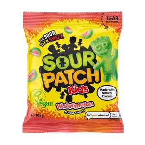 Kẹo Dẻo Chua Vị Dưa Hấu, Sour Patch Kids, Watermelon Flavour Sweets, Vegan (105g) - MONDELEZ INTERNATIONAL