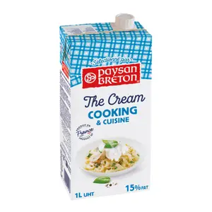 Kem Sữa Nấu Ăn Tiệt Trùng Ít Béo, La Crème Cuisson & Cuisine, UHT Sterilized 15% Liquid Half Cream (1L) - PAYSAN BRETON