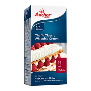 Kem Sữa Tươi Đánh Bông Tiệt Trùng, UHT Dairy Cream, Chef`s Classic Whipping Cream, 35.5% Fat (1L) - ANCHOR