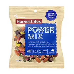 Snack Hạt, Trái Cây, Snack Pack, Power Mix, Gluten Free (45g) - HARVEST BOX