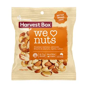 Snack Hạt Tổng Hợp, Snack Pack, We Love Nuts, Gluten Free (45g) - HARVEST BOX