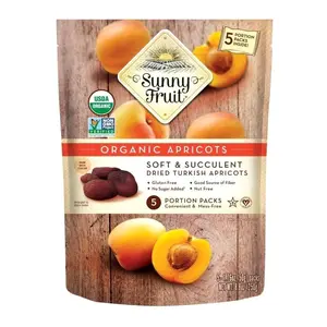 Mơ Khô Hữu Cơ, Organic Dried Turkish Apricots, Soft & Succulent, 5 Gói, 8.8 oz (250g) - SUNNY FRUIT